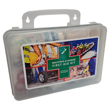 Load image into Gallery viewer, FIRST AID KIT - Essentials Industrial & Marine Kit in Clear Plastic Wall Mountable Box