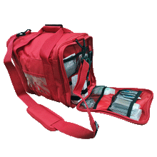 Load image into Gallery viewer, Sports Team First Aid Kit Premium Large Red Bag