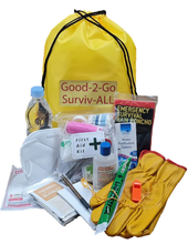 Load image into Gallery viewer, Good 2 Go 1 Person Civil Defence Survival Kit in draw string bag