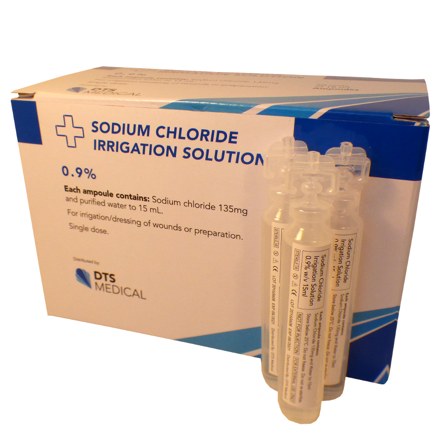 Saline Irrigation 15ml (BOX 50) Pro+Med Supplies