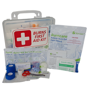 FIRST AID KIT - Essential Burns Kit in clear plastic box