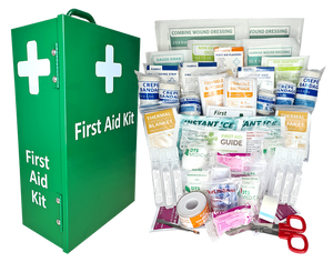 FIRST AID KIT -Early Child-Hood Kit Large Portrait Metal Wall Mount cabinet