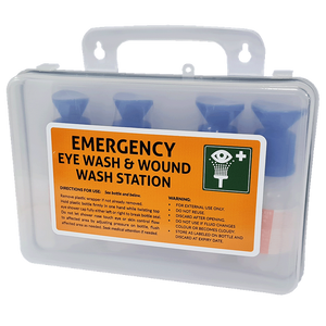 Eye Wash Station with 4 x 100ml Eye wash