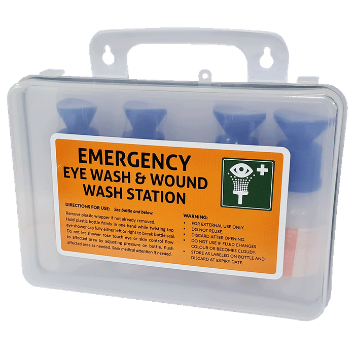 Eye Wash Station with 4 x 100ml Eye wash