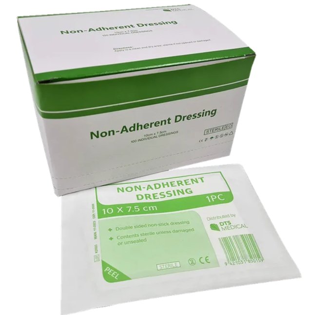 Non Adherent Wound Dressing 7.5cm x 10cm box 100