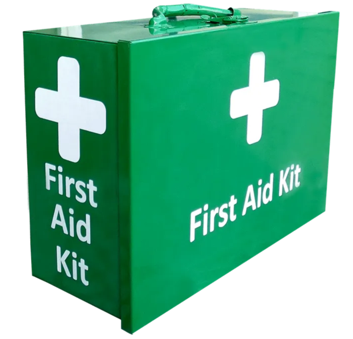 First Aid Box Metal Landscape Green Wall Mountable -EMPTY