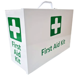 First Aid Box Metal Landscape White Wall Mountable -EMPTY