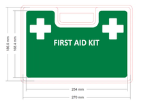 Load image into Gallery viewer, First Aid Box green plastic X-Large Wall Mount -EMPTY
