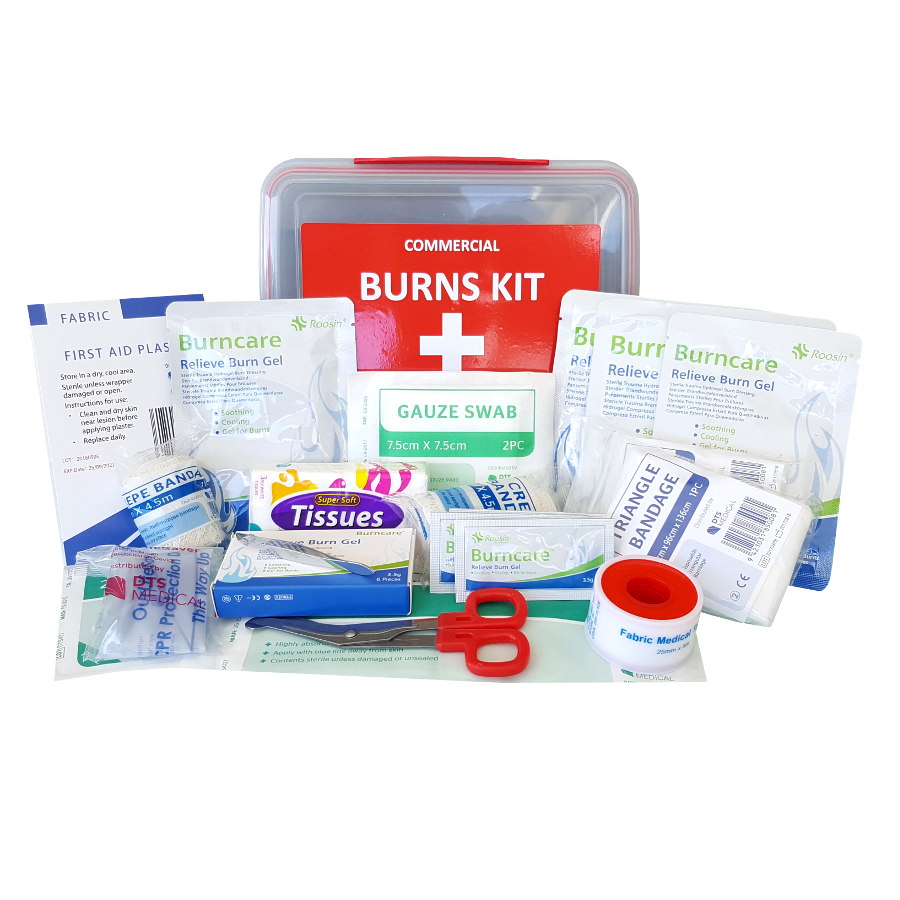 FIRST AID KIT - Medium Commercial Burns First Aid Kit Lunch Box