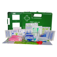 FIRST AID KIT - Catering Small Food First Aid Kit Plastic Green Wall Mount