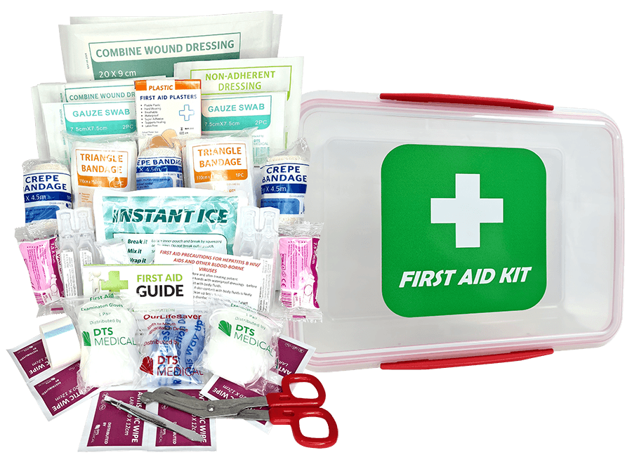 FIRST AID KIT - Early Child Care Medium - In Plastic Lunchbox 1-20 people