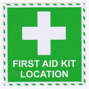 First Aid Kit Location Sticker 100mm x 100mm