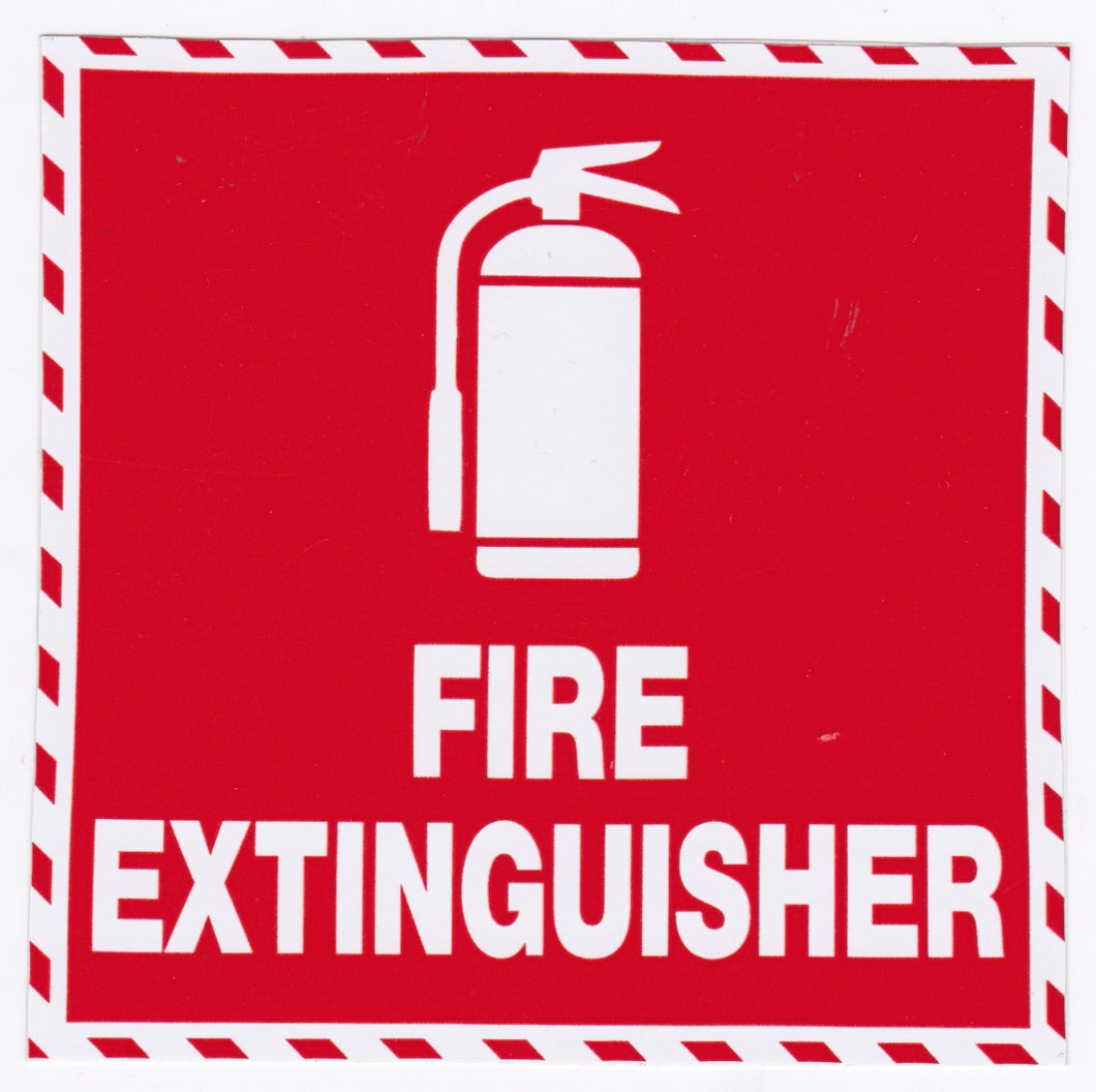 Fire Extinguisher Sticker 100mmx100mm